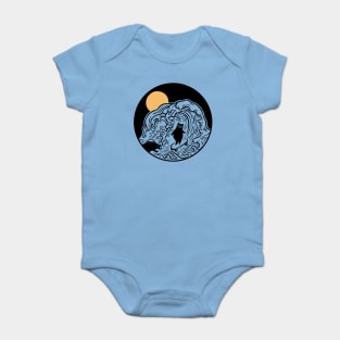 Great wave skate surfer cat daddy Baby Bodysuit